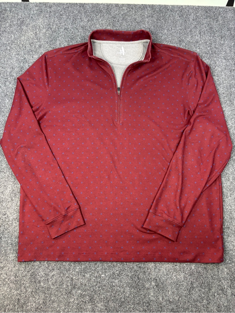 Johnnie O 1/4 zip long sleeve performance pullover burgundy size XL